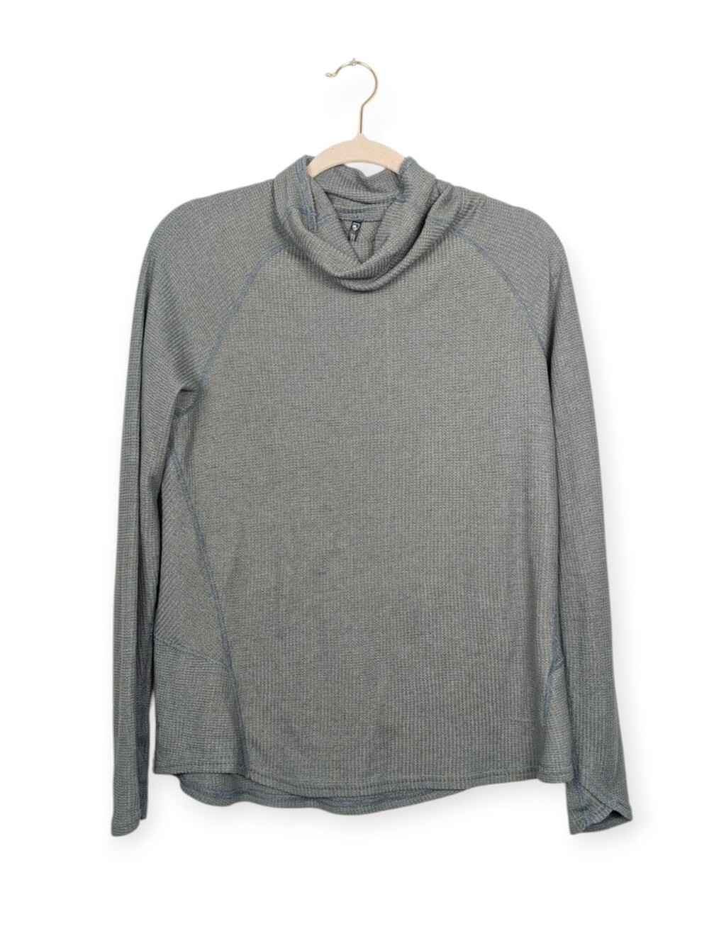 KUHL Pullover M Green Cowl Neck Lightweight Long Sleeve Outdoor Top